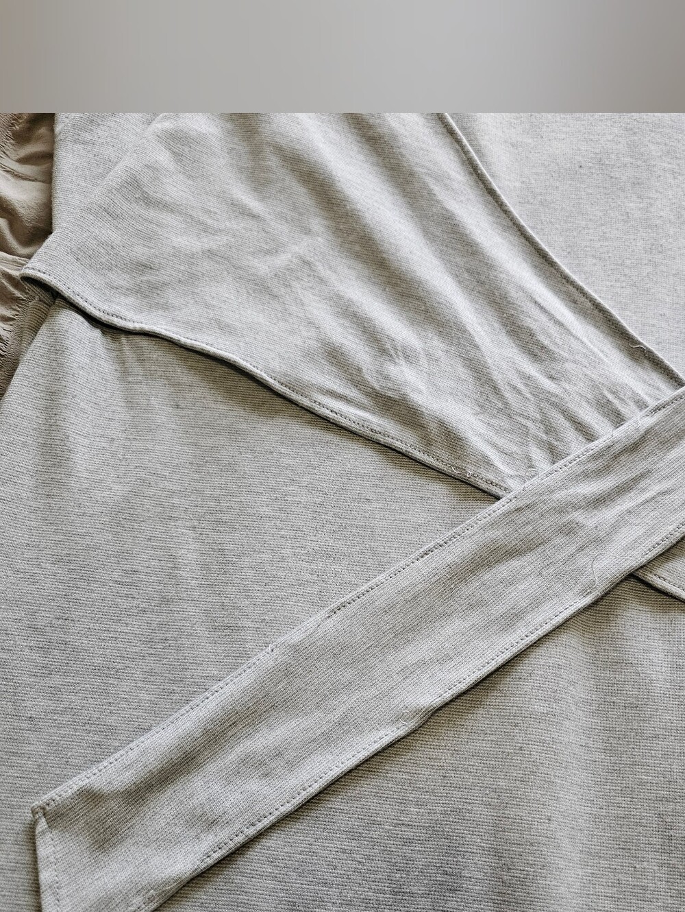 Womens 6 Asos Dress Gray Heather Grey Wrap Short Sleeve Dress Tie FrontHas some